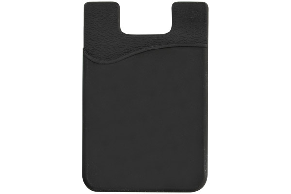Silicone Cell Phone Wallet - Black, LOT/100