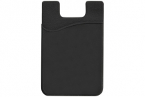Silicone Cell Phone Wallet - Black, LOT/100
