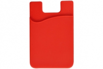Silicone Cell Phone Wallet - Red, Lot/100