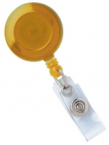 Round Translucent Plastic Belt Clip Badge Reel, Lot/100