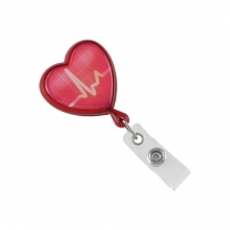 Translucent Red EKG Themed Heart Shaped Reel