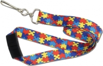 Autism Awareness Lanyard - Red/Yellow/Blue/Navy