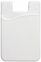Silicone Cell Phone Wallet - White, LOT/100
