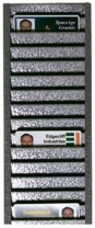Horizontal All-Metal ID Badge Rack, 40 cards