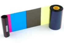 Half Color Resin Black Overlay Panel Ribbon with Cleaning Roller - 1000 Cards/Roll