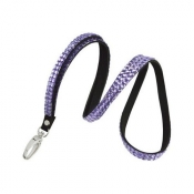 Purple Rhinestone Lanyard