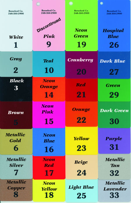 Color Chart Card