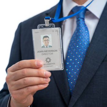 We carry both stock and customized lanyards, badge reels, vinyl & shielded badge holders, as well as any ID accessory you could ever need to display and protect your ID.