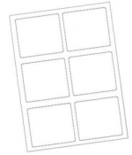 Blank Badge Inserts Size 3-7/8" x 2-5/8", 100 sheets per box