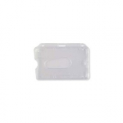 Rigid Plastic Horizontal Card Holder with Thumb Slide - Holds 2 Cards (Lots/100)