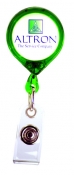 Lot/200 - MINI-BAK Retractable Reels, Custom Printed w/ Epoxy Dome. MADE in the USA - Call For Price